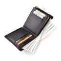 Cross border spot wholesale walletmen Men Men's wallet short horizontal wallet three fold zipper personalized business men's wallet
