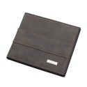 Men's wallet short wallet retro zipper bag horizontal casual frosted multi card small wallet factory sales