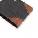  men's trend short wallet thin youth wallet multi card open Pu sewing zero wallet