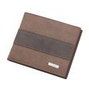 Men's wallet short wallet retro zipper bag horizontal casual frosted multi card small wallet factory sales