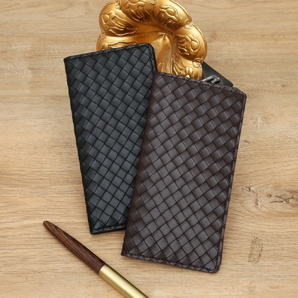 New woven men's wallet long comfortable feel business handbag multi Card Wallet fashion youth Wallet