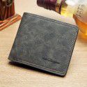 New men's short wallet retro soft leather horizontal wallet leisure multifunctional student ticket clip wholesale