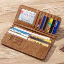 Hengsheng long men's wallet retro leisure brand wallet Korean version hand bag large capacity frosted card bag Europe and America