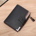 New right angle leisure men's wallet short vertical multifunctional card bag zipper buckle 30% off wallet wholesale