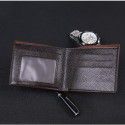 New men's wallet Pu short two fold wallet wallet card bag multi card slot popular