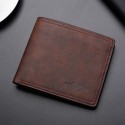  new men's wallet retro horizontal wallet leisure multifunctional short student ticket clip wholesale