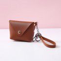 Korean creative online Red popular personalized key chain bag PU leather hand rope zero wallet mini storage small bag