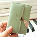  leaf small fresh women's wallet female short student cute Korean version three fold multifunctional change Wallet