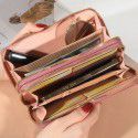  new women's wallet long double zipper wallet women's Korean version large capacity solid color versatile card bag mobile phone bag