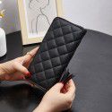  new zero wallet women's purse tassel Lingge Long Wallet multi compartment handbag women's bag lattice