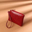 Foreign trade change bag female  crocodile Mini zipper Card Coin Wallet Bag Pu solid color handbag
