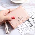  new manufacturer direct selling women's purse women's three fold women's tassel pendant wallet card bag zero wallet